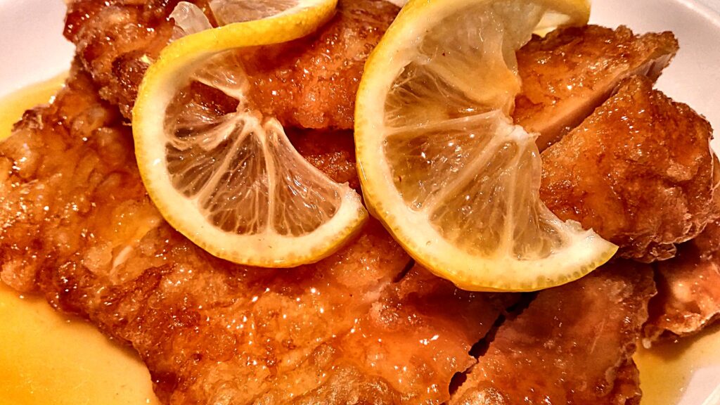 Crispy lemon chicken